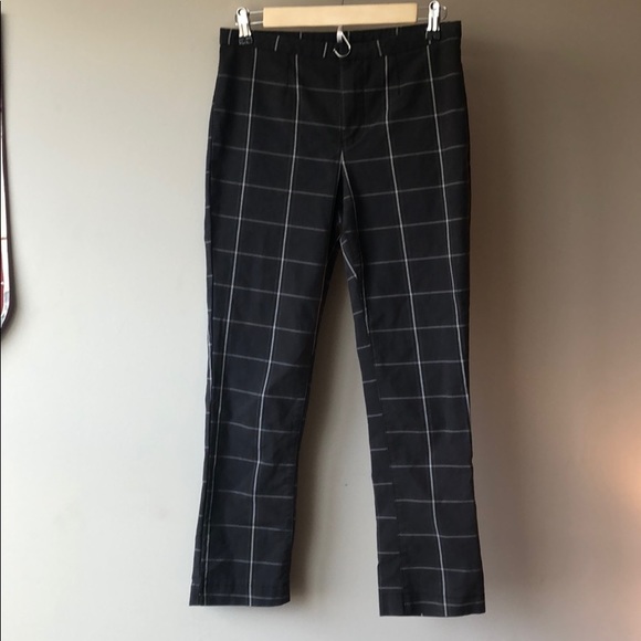 Free People Pants - Free People Gray Plaid Cropped Pant